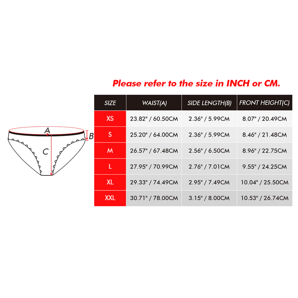 Custom Face Matching Underwear for Couples Love Heart Personalized Colorful Funny Underwear Valentine's Day Gift