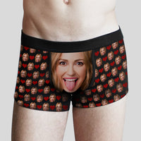 Custom Face Boxer Shorts Love Heart