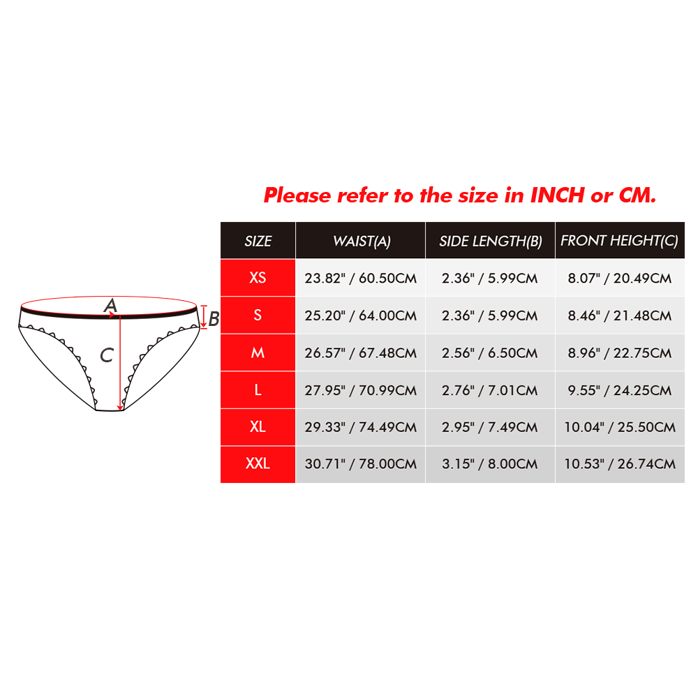 Custom Face Underwear Personalised Women High-Cut Briefs Panties Christmas Gift - Lips