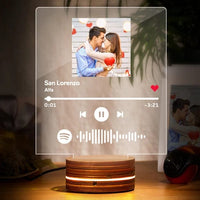 Custom Spotify Plaque Night Light With Stand Gift For Couple