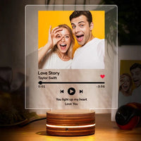 Spotify Code Night Lamp With Stand Personalized Night Light For Couple