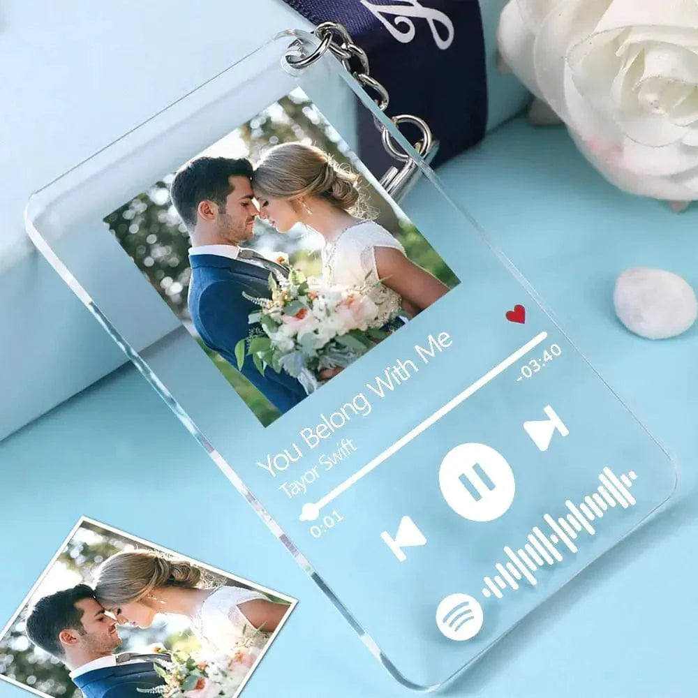 Giftlab Music Code Art Glass Album Cover Custom Music Plaque Anniversary Gift For Boyfriend