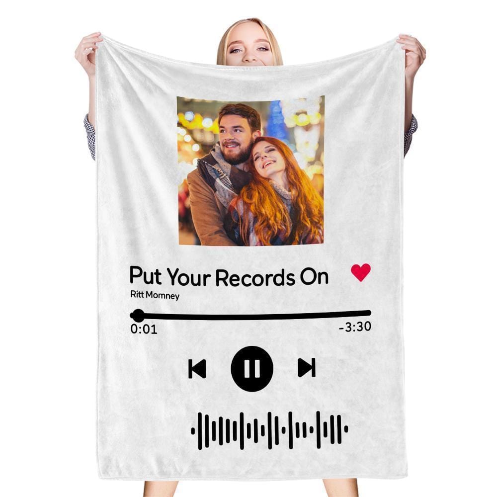 Spotify Blanket Custom Blankets Personalized Wedding Gifts