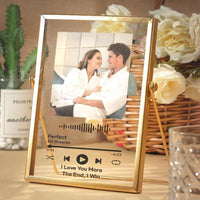 Custom Music Plaque Glass Art Picture Frame Gifts for Couples