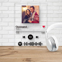 Giftlab Music Code Art Glass Album Cover Custom Music Plaque Anniversary Gift For Boyfriend