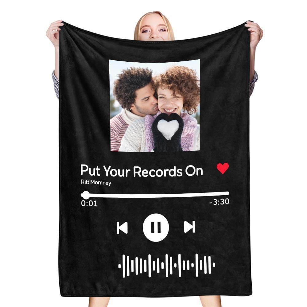 Spotify Blanket Custom Blankets Personalized Wedding Gifts