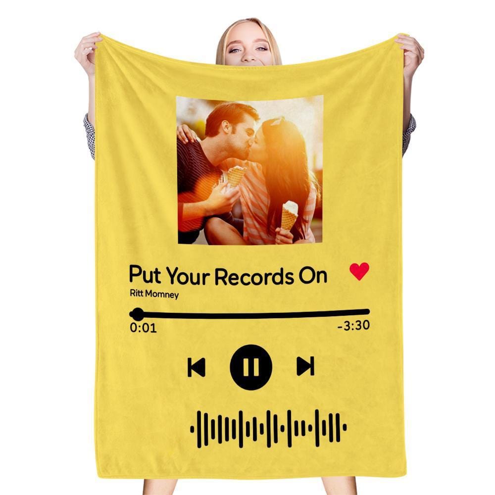 Spotify Code Blanket Custom Bedding Gifts For Girlfriend Valentines Day Gifts