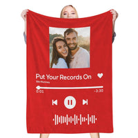 Spotify Blanket Custom Blankets Valentine's Day Gifts For Girlfriend Bedroom Gifts