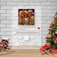 Christmas Spotify Song Plaque Spotify Glass Acrylic Christmas Gifts for Family