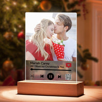 Custom Video Plaque Personalized Photo Desktop Decor Scannable QR Code Valentine's Gifts