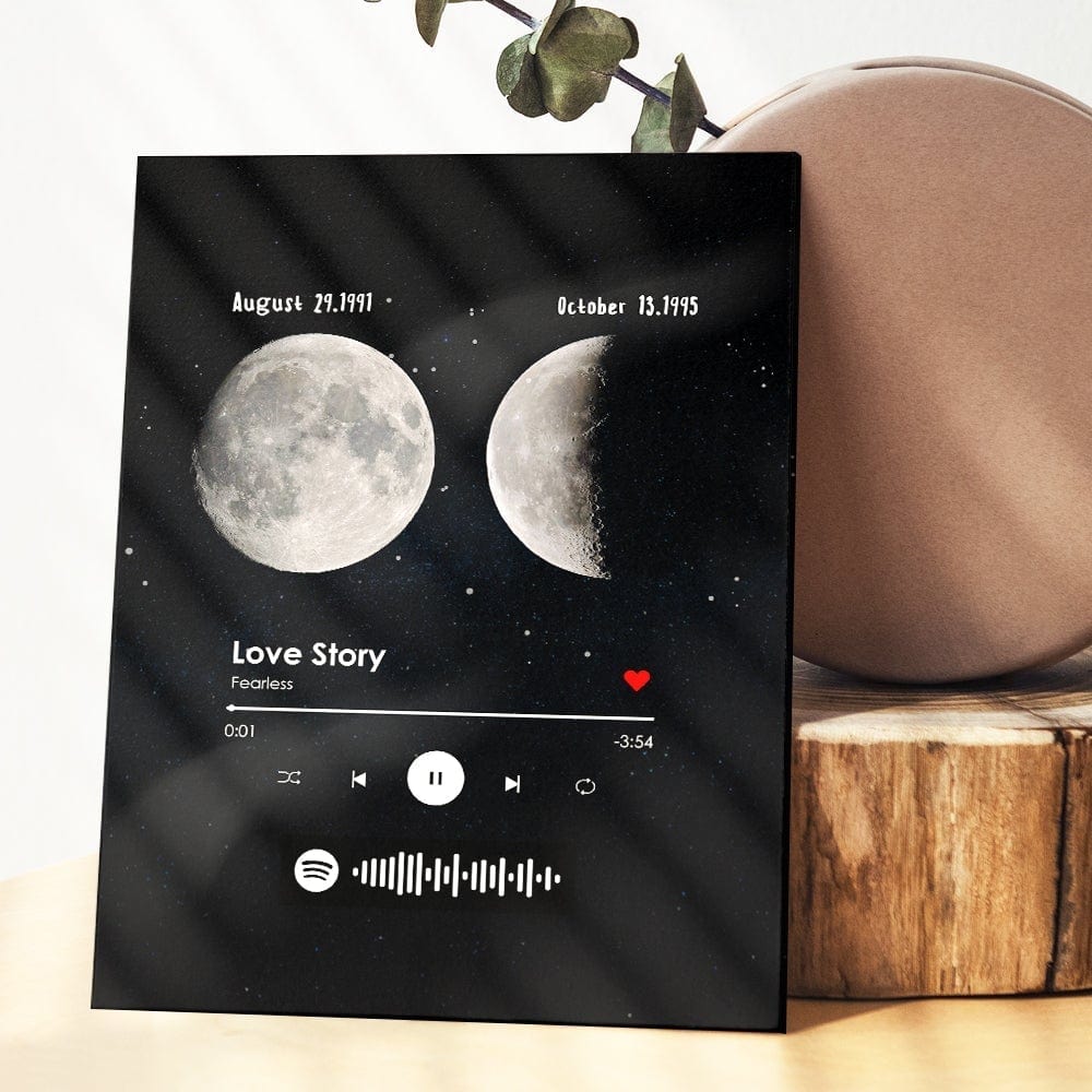 Moon Phase Plaque Date Gifts Moon Gifts Marriage Gifts For Couple