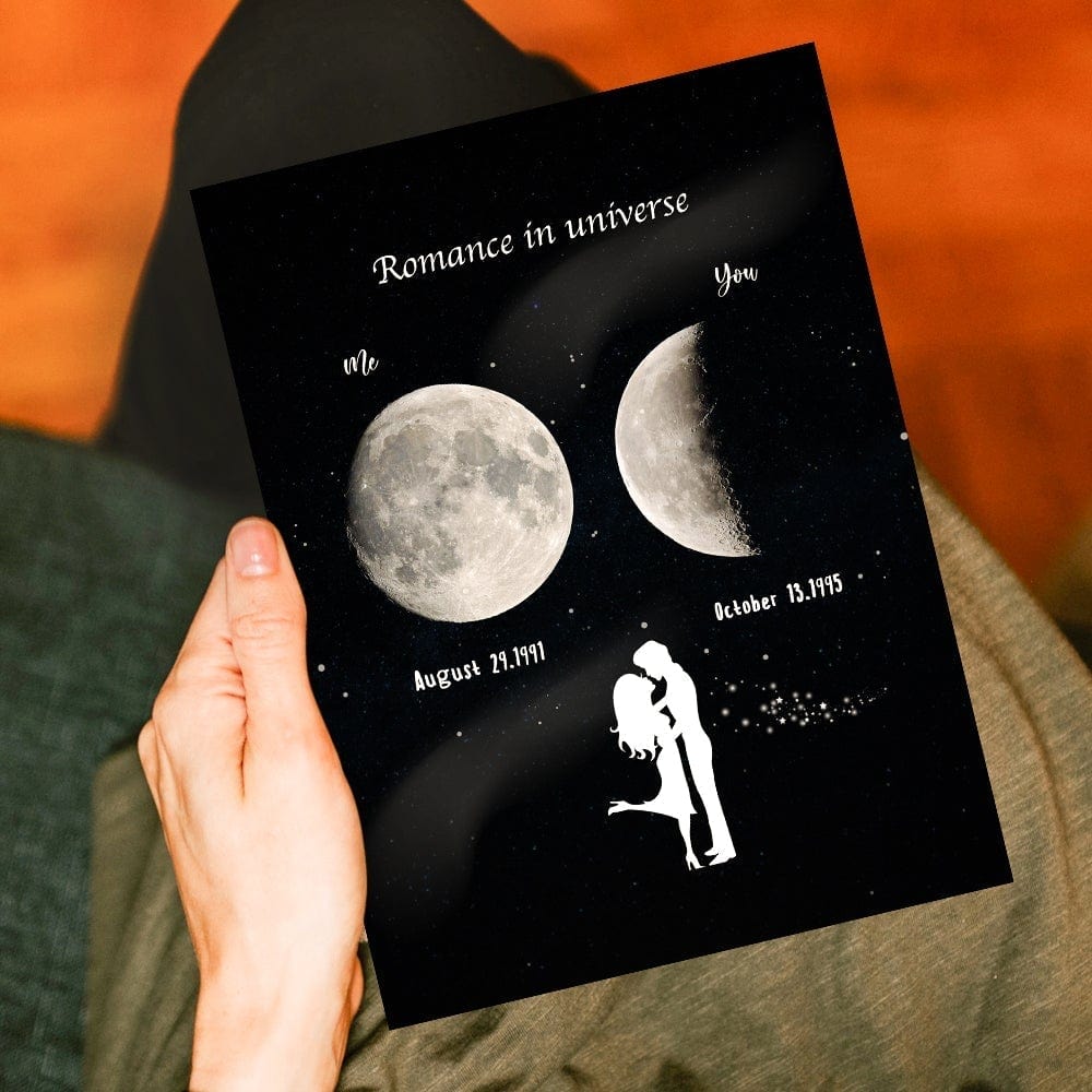 Moon Phase Plaque Date Gifts Moon Gifts Marriage Gifts For Couple