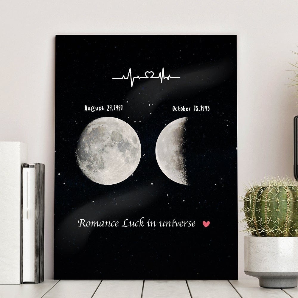 Personalised Moon Plaque Acrylic Plaque Valentine's Day Gifts For Her