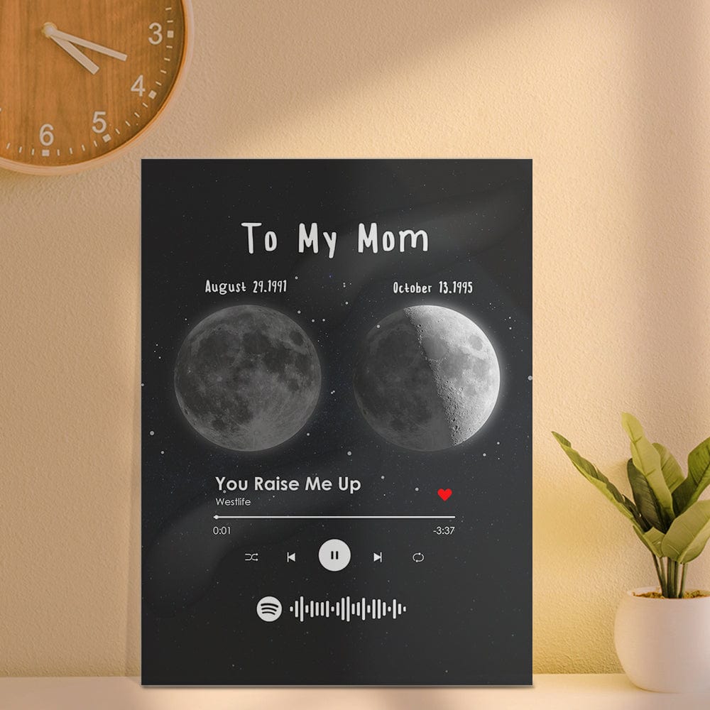 Moon Phase Plaque Date Gifts Moon Gifts Marriage Gifts For Couple