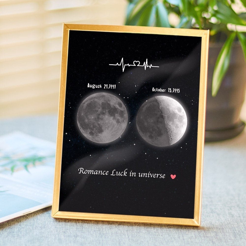 Custom Spotify Plaque Acrylic Moon Plaque Valentine's Day Gifts For Couple