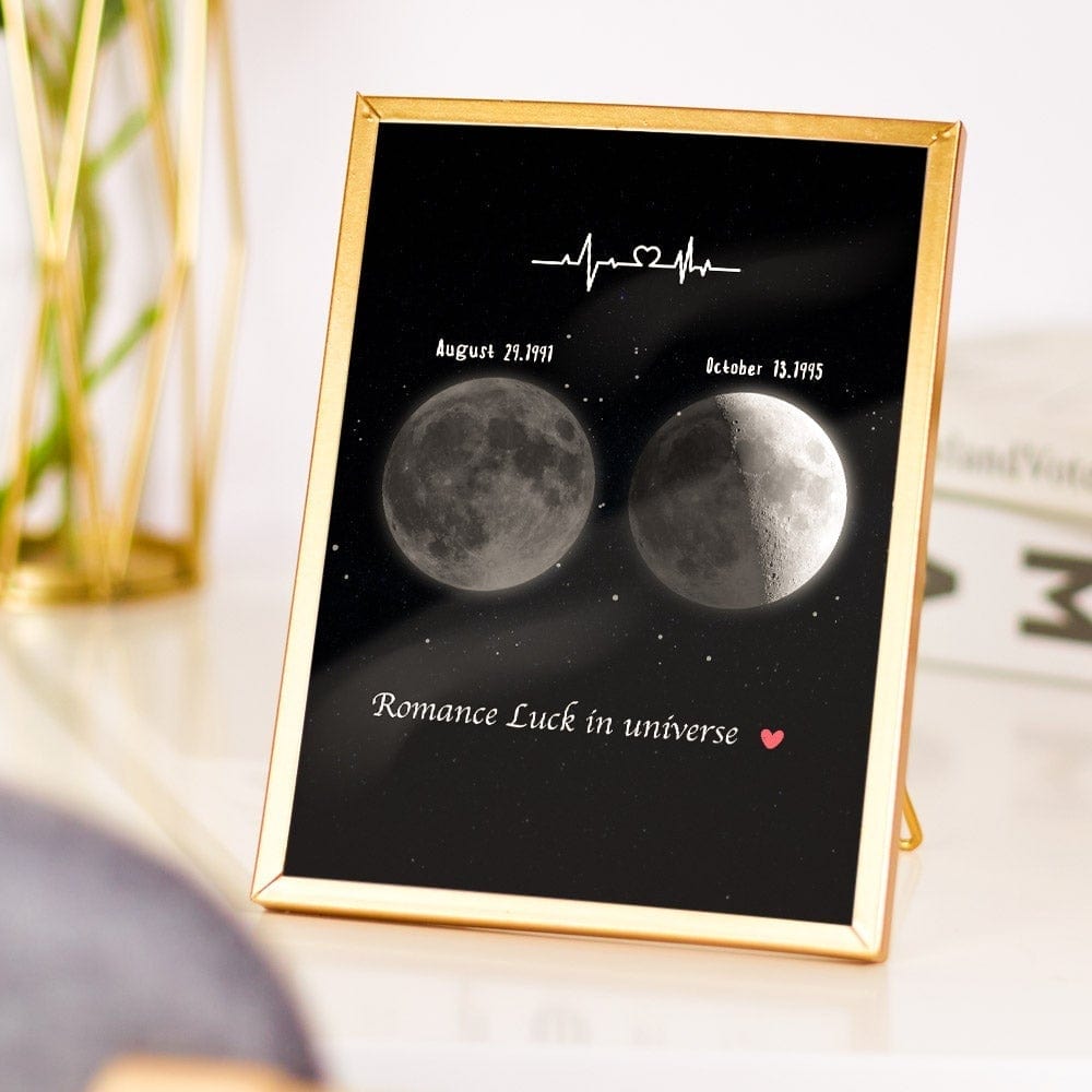 Custom Spotify Plaque Acrylic Moon Plaque Valentine's Day Gifts For Couple