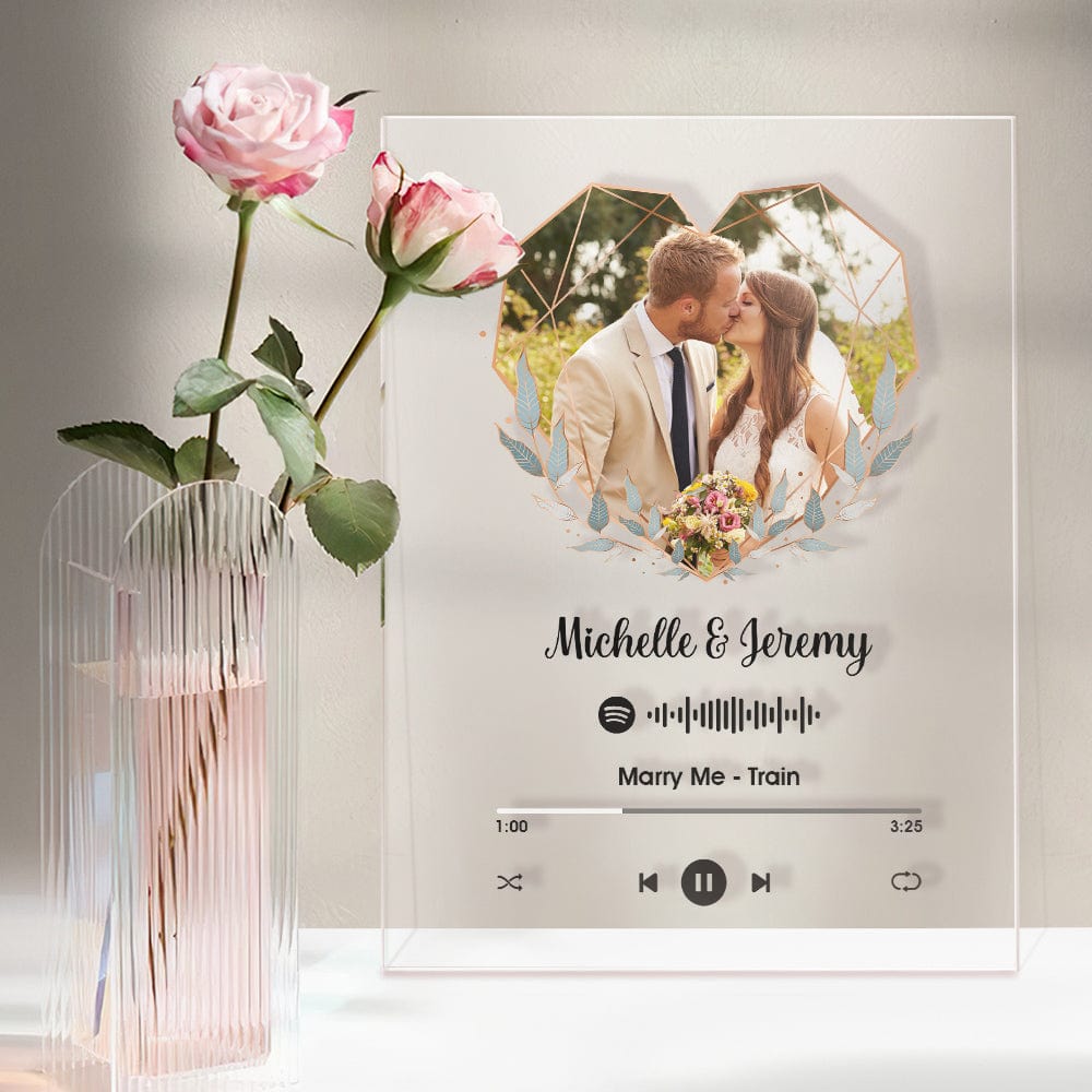 Wedding Gift Custom Spotify Keychain Spotify Code Plaque and Night Light Gift For Couple