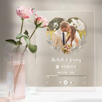 Wedding Gift Custom Spotify Keychain Spotify Code Plaque and Night Light Gift For Couple