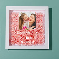 Custom Flower Shadow Box with Spotify Code Personalized Gifts for Mum