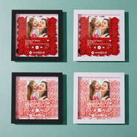 Custom Flower Shadow Box with Spotify Code Personalized Gifts for Mum