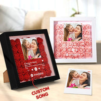 Custom Flower Shadow Box with Spotify Code Personalized Gifts for Mum