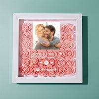 Custom Flower Shadow Box With Spotify Code Photo Gifts for Her 3 Tyles