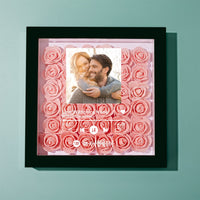 Custom Scannable Spotify Code Photo Music Flower Shadow Box Personalized Flower Shadowbox Frame Gift