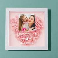 Custom Flower Shadow Box with Spotify Code Personalized Gifts for Mum