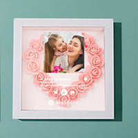 Custom Flower Shadow Box with Spotify Code Personalized Gifts for Mum