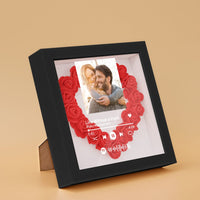 Custom Scannable Spotify Code Photo Music Flower Shadow Box Personalized Flower Shadowbox Frame Gift