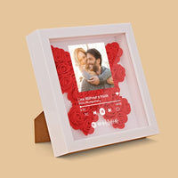 Custom Scannable Spotify Code Photo Music Flower Shadow Box Personalized Flower Shadowbox Frame Gift