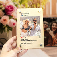 Custom Wooden Instagram Plaque Personalized Printed Gift for Lover