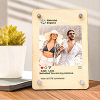 Custom Wooden Instagram Plaque Personalized Printed Gift for Lover