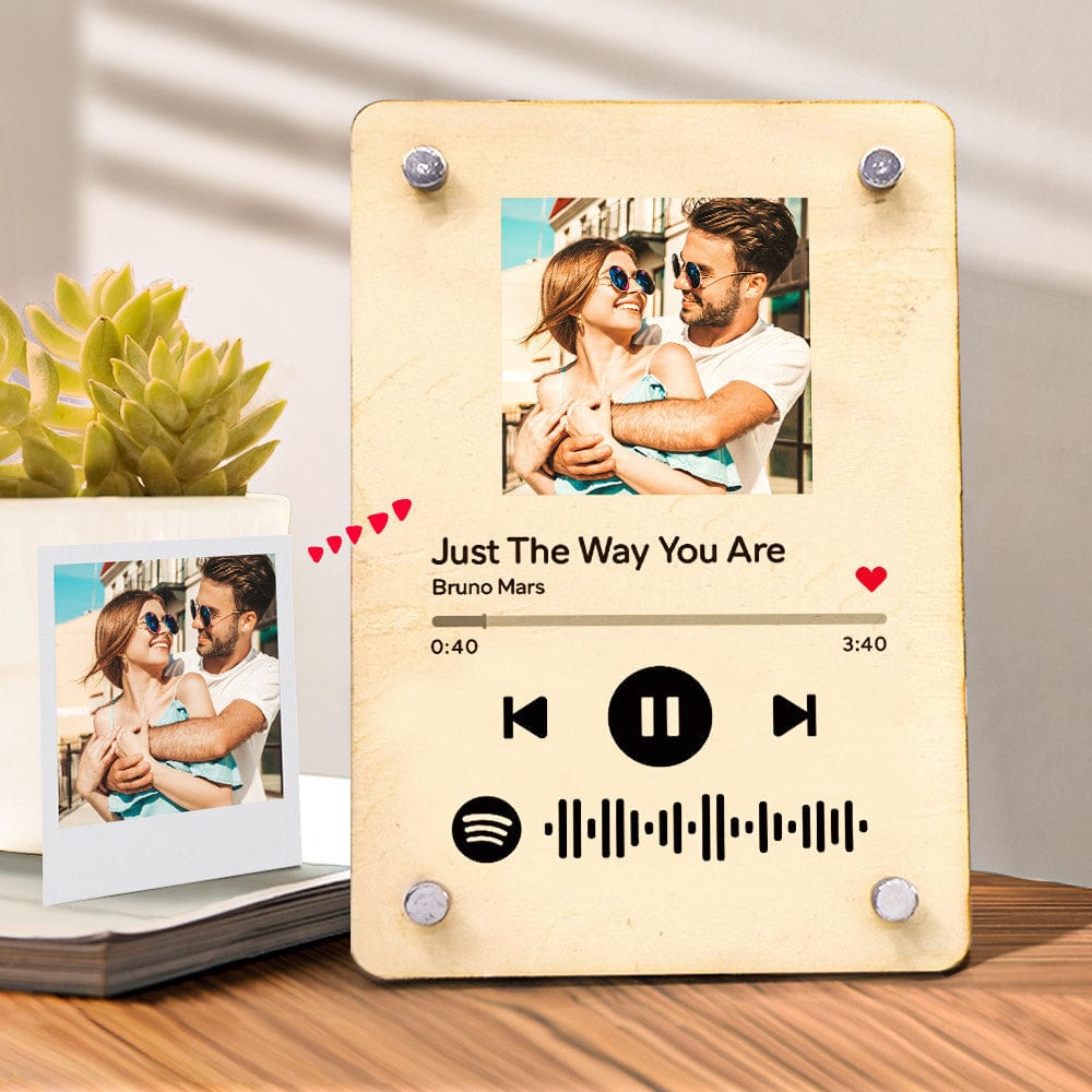 Custom Wooden Spotify Plaque Personalized Printed Music Plaque Romantic Gift for Lover