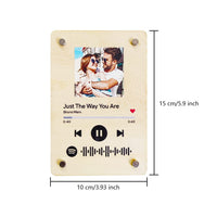 Custom Wooden Spotify Plaque Personalized Printed Music Plaque Romantic Gift for Lover