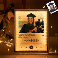 Song Picture Frame Graduation Gifts Song Plaque Custom Music Code Night Light