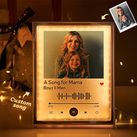 Song Picture Frame Mother's Day Gifts Song Plaque Custom Music Code Night Light