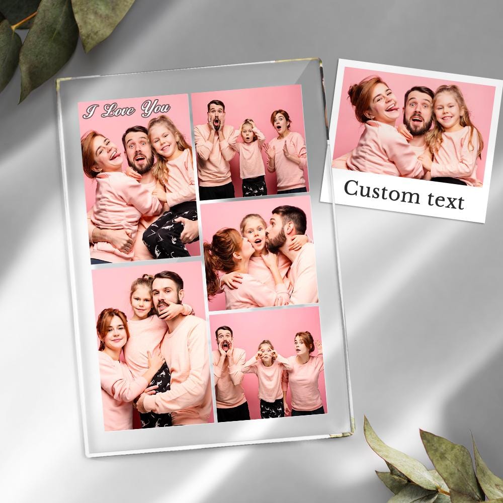 Custom Multi Photo Plaque Wedding Gifts for Her Acrylic