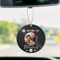 Personalized Spotify Code Car Air Freshener Rearview Mirror Ornament Anniversary Gift For Couple