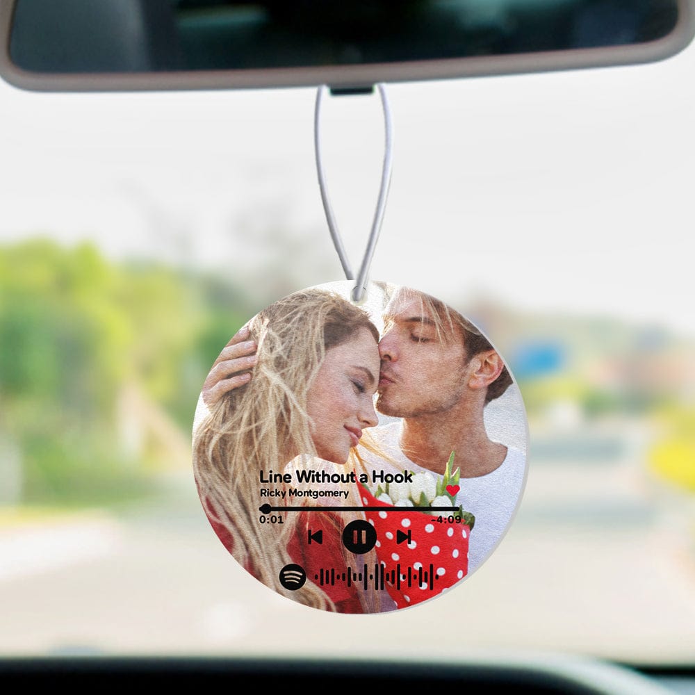 Personalized Spotify Code Car Air Freshener Rearview Mirror Ornament Gift For Couple