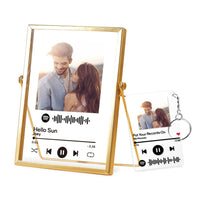 Custom Spotify Music Plaque Glass Art Spotify Picture Frame With Keychain Valentines Day Gifts