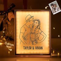 Custom Gift Portrait Night Light Photo Night Light Mirror Light Anniversary Gifts for Her