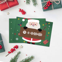 Merry Christmas Card with Spotify Code Santa Claus Christmas Gift Cards