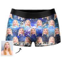 Custom Face Boxer Shorts Galaxy