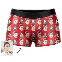 Custom Face Boxer Shorts Snowman