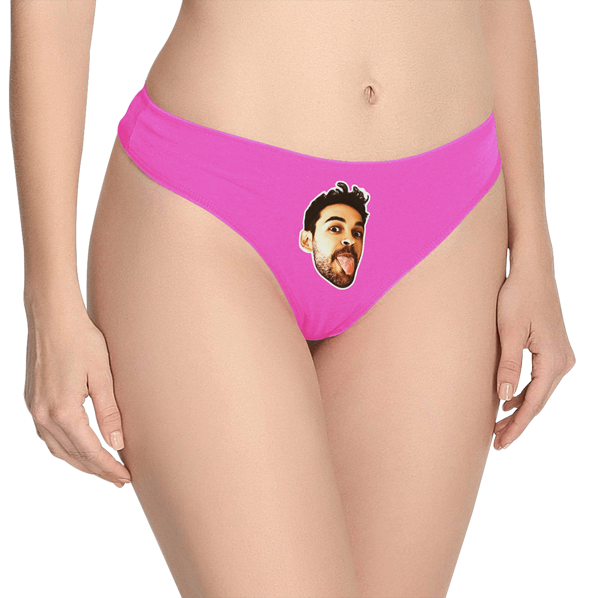 Custom Face Thong Women's Panty - Solid Color