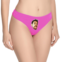 Custom Face Thong Women's Panty - Solid Color