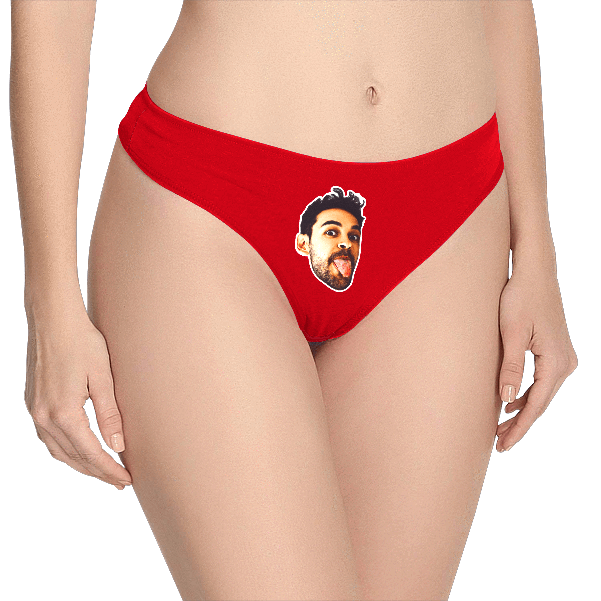 Custom Face Thong Women's Panty - Solid Color