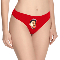 Custom Face Thong Women's Panty - Solid Color