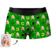 Custom Face Boxer Shorts - Lucky Gold Pouch